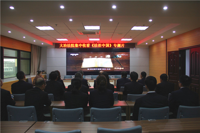 12月4日，大冶法院干警集中收看《法治中国》专题片。.jpg