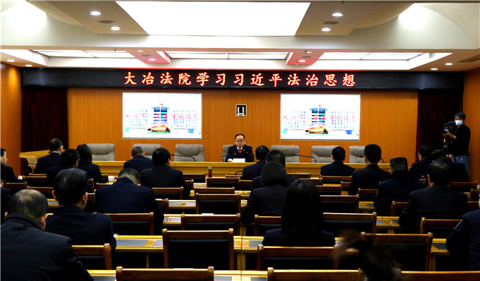 大冶法院党组书记、代院长陈敬涛讲党课.JPG
